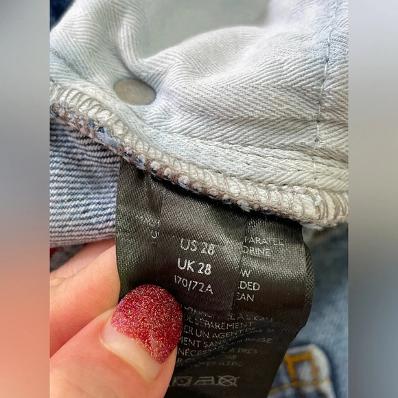 BDG UO flared ankle jeans distressed high rise washed blue cotton size 28 - Picture 4 of 10